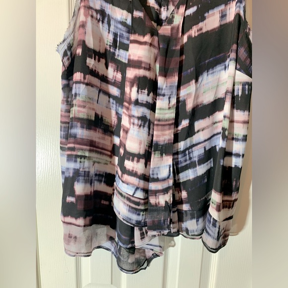 Simply Vera Multicolored Chiffon Tank Top - Picture 2 of 4